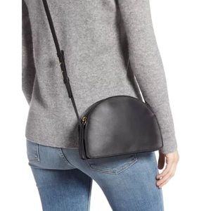 Madewell The Simple Half-Moon Crossbody Bag Black